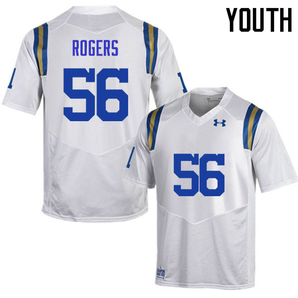 Youth #56 Greg Rogers UCLA Bruins Under Armour College Football Jerseys Sale-White